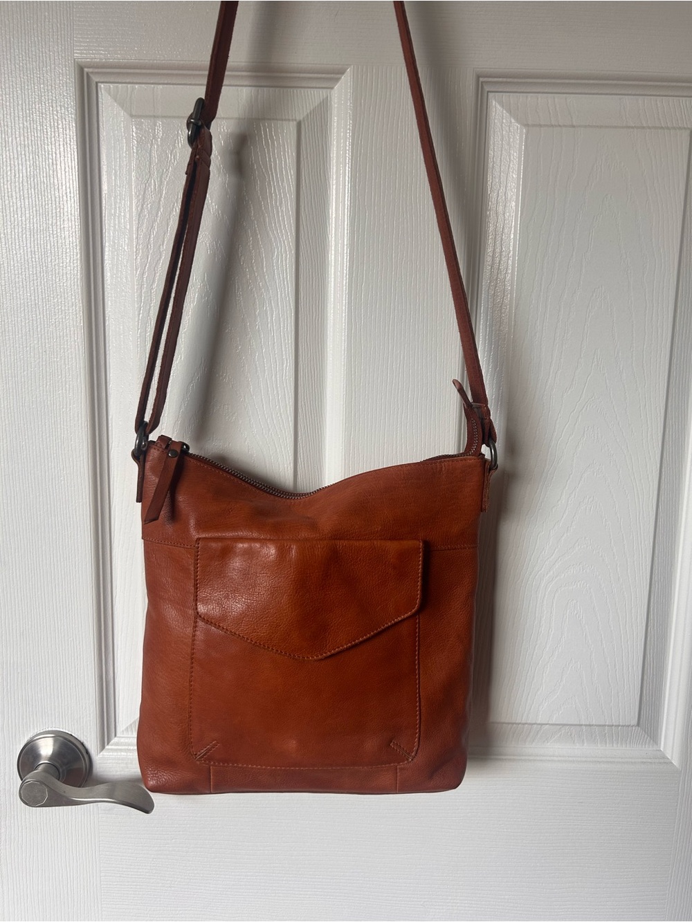 Brown Leather Crossbody Shoulder Bag